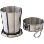 Stainless steel foldable cup Annette, silver (1171288-32)