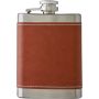 Stainless steel hip flask Cedric, brown