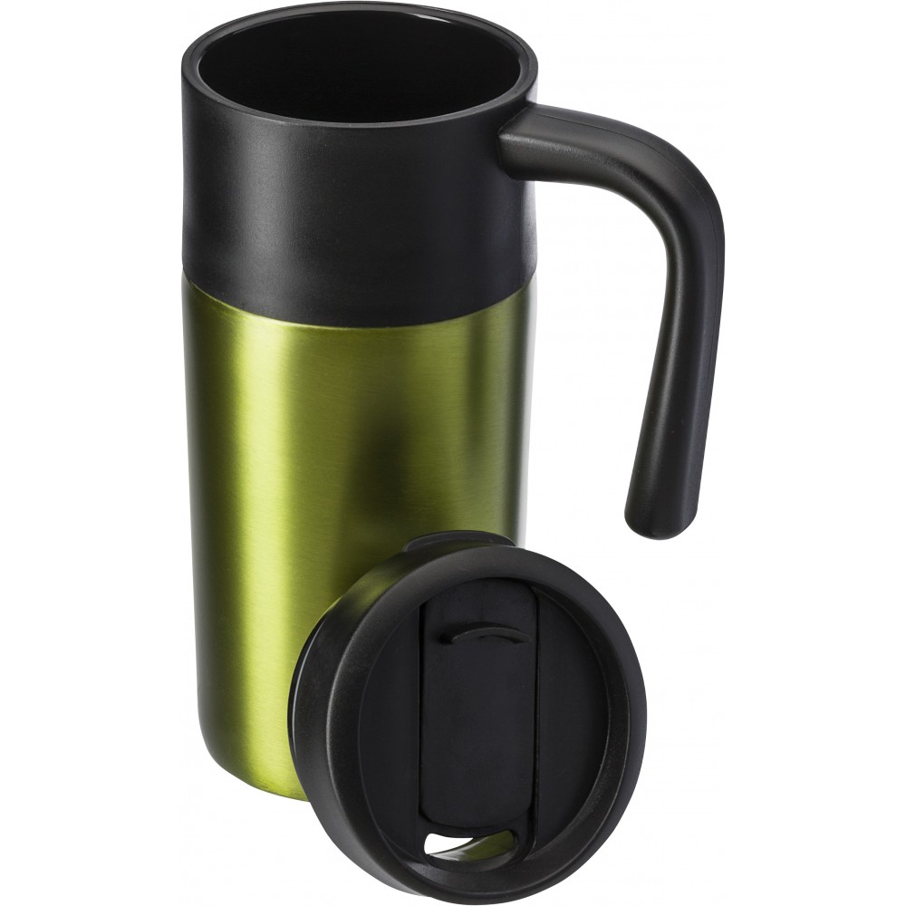 Printed Stainless steel mug (330ml), light green (Mugs)