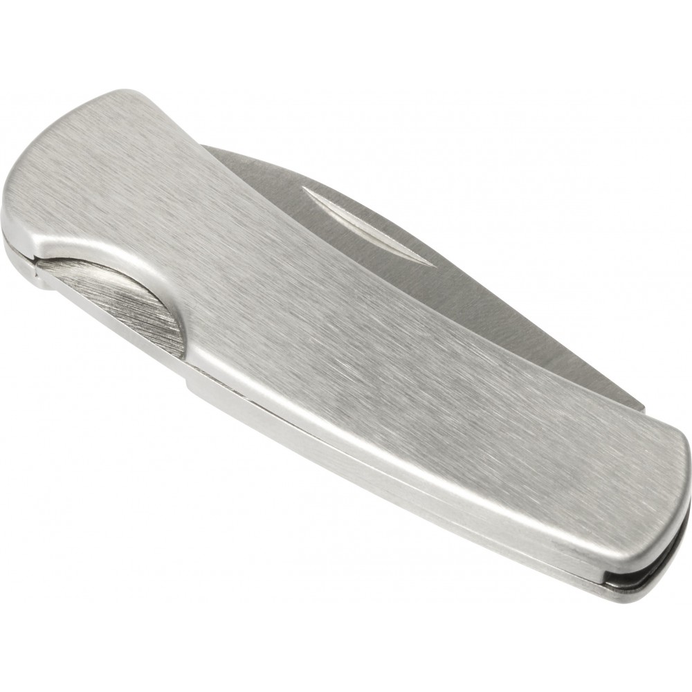 Printed Stainless steel pocket knife, silver (Pocket knives)