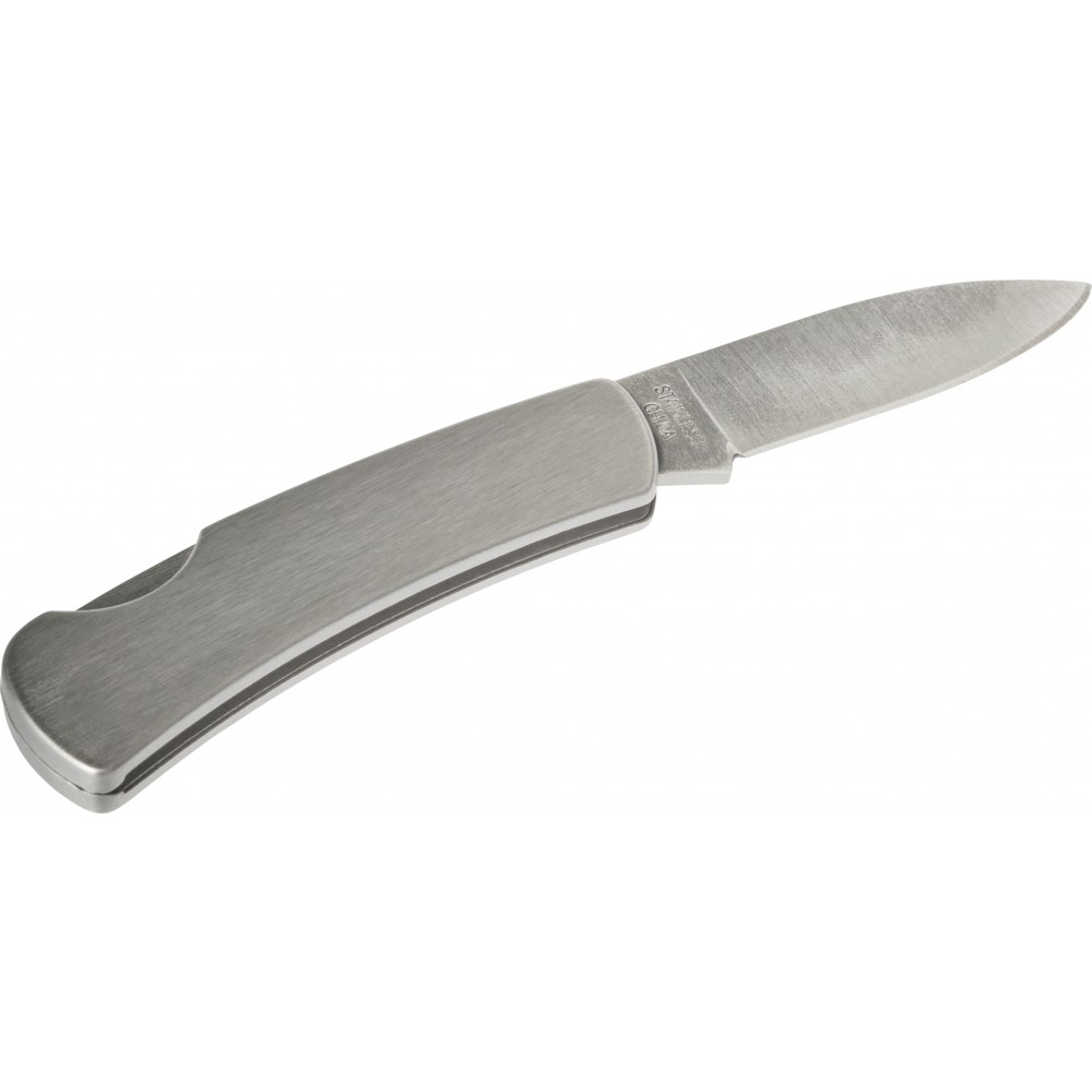 Printed Stainless steel pocket knife, silver (Pocket knives)