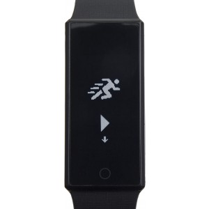 Stainless steel smart watch Kenneth, black (Clocks and watches)