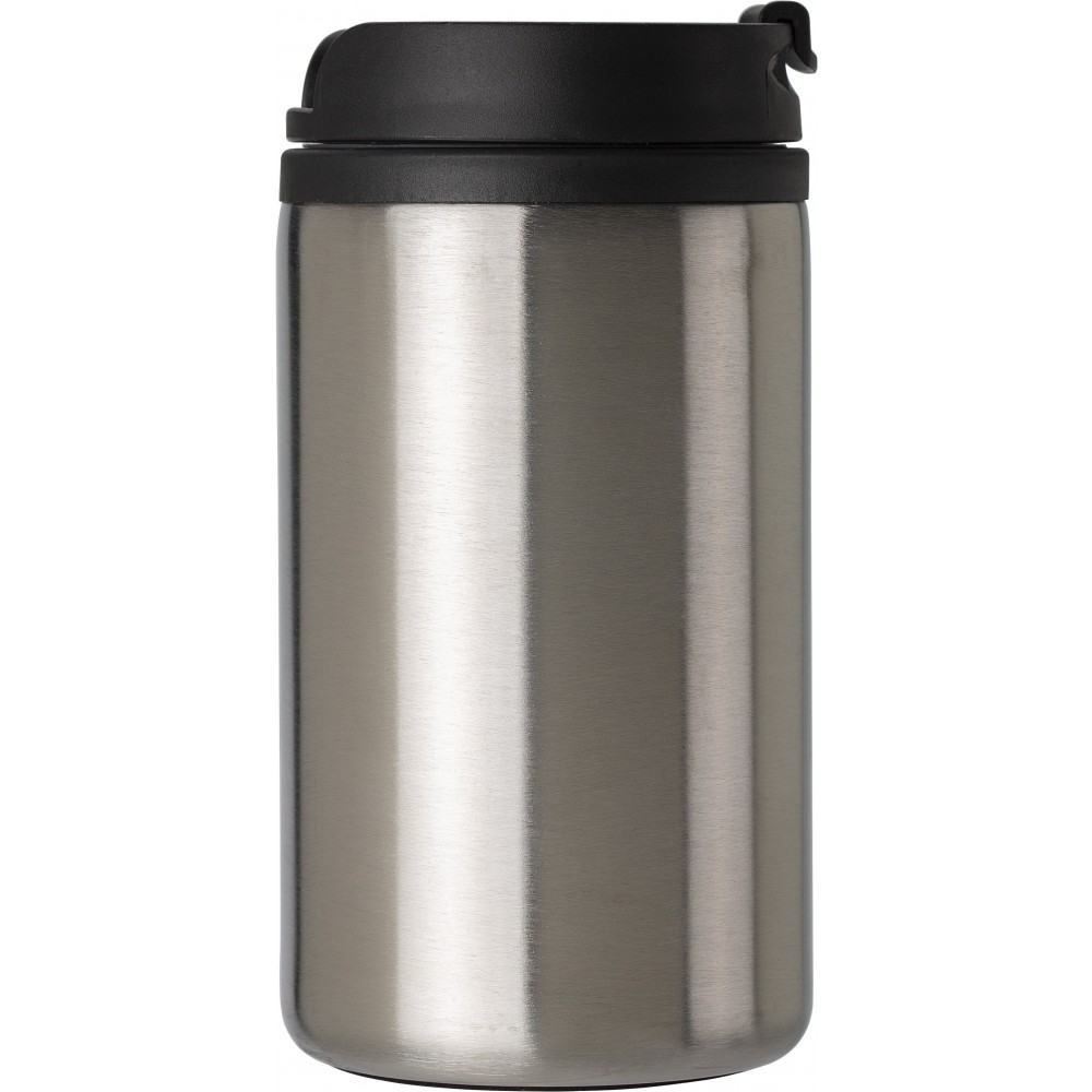Printed Stainless steel thermos cup (300 ml), silver (Thermos)