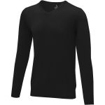Stanton men's v-neck pullover, Solid black (3822599)