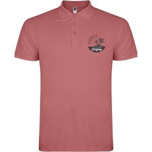 Star short sleeve men's polo, Chrysanthemum Red (Polo short, mixed fiber, synthetic)