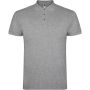 Star short sleeve men's polo, Marl Grey