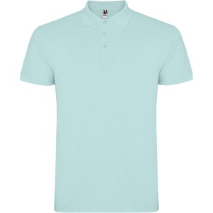 Star short sleeve men's polo, Mint (Polo short, mixed fiber, synthetic)