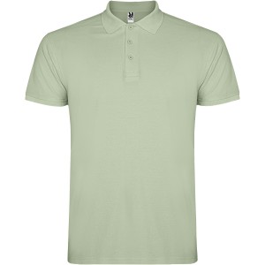 Star short sleeve men's polo, Mist Green (Polo short, mixed fiber, synthetic)