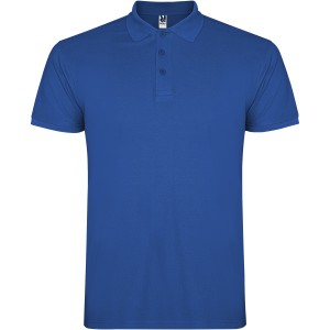 Star short sleeve men's polo, Royal (Polo short, mixed fiber, synthetic)