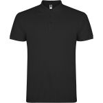 Star short sleeve men's polo, Solid black (R66383O)