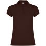 Star short sleeve women's polo, Chocolat