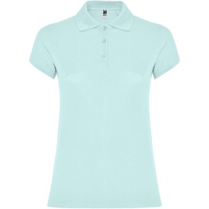 Star short sleeve women's polo, Mint green