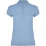 Star short sleeve women's polo, Sky blue