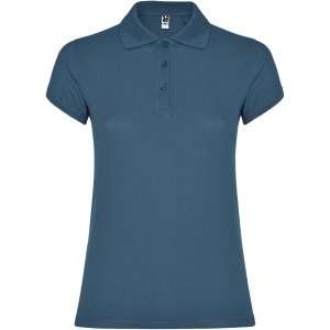 Star short sleeve women's polo, Storm blue (Polo short, mixed fiber, synthetic)