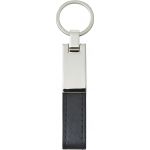 Steel and PU key holder Keon, black (8779-01)