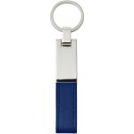 Steel and PU key holder Keon, cobalt blue (8779-23)