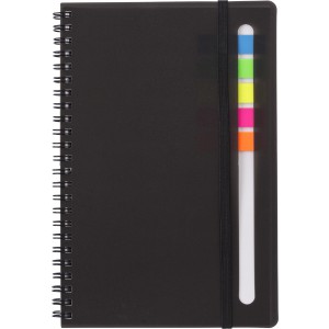 PP notebook, Black (Sticky notes)