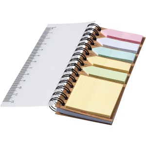 Spinner spiral notebook with coloured sticky notes, Natural (Sticky notes)