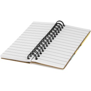Spinner spiral notebook with coloured sticky notes, Natural (Sticky notes)