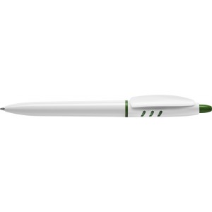 Stilolinea S30 plastic ballpen, white/green