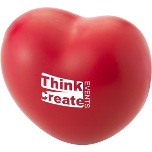 Heart-shaped stress reliever with PU foam, Red (Stress relief)