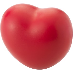 Heart-shaped stress reliever with PU foam, Red (Stress relief)