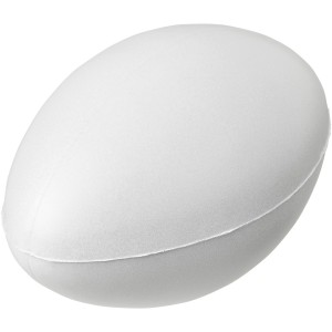 Ruby rugby ball-shaped stress reliever, White (Stress relief)