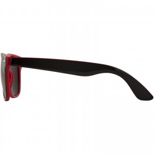 Sun Ray sunglasses with two coloured tones, Red, solid black (Sunglasses)