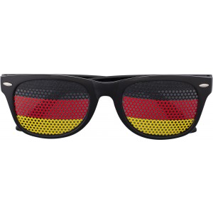 Plexiglass sunglasses with country flag Lexi, black/red (Sunglasses)