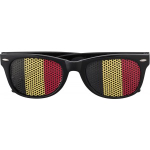 Plexiglass sunglasses with country flag Lexi, black/yellow/r (Sunglasses)