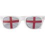 Plexiglass sunglasses with country flag Lexi, red/white