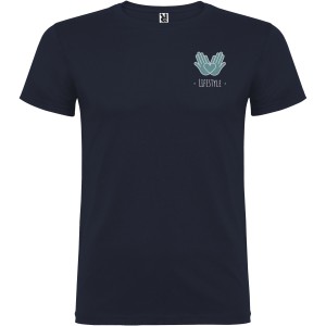 Beagle short sleeve men's t-shirt, Navy Blue (T-shirt, 90-100% cotton)