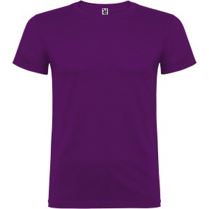 Beagle short sleeve men's t-shirt, Purple (T-shirt, 90-100% cotton)