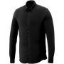 Bigelow long sleeve men's pique shirt, solid black