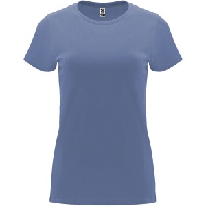 Capri short sleeve women's t-shirt, Blue Denim (T-shirt, 90-100% cotton)