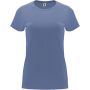 Capri short sleeve women's t-shirt, Blue Denim