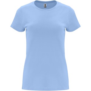 Capri short sleeve women's t-shirt, Sky blue (T-shirt, 90-100% cotton)