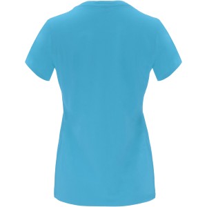 Capri short sleeve women's t-shirt, Turquois (T-shirt, 90-100% cotton)