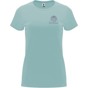 Capri short sleeve women's t-shirt, Washed Blue (T-shirt, 90-100% cotton)