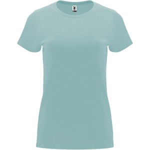 Capri short sleeve women's t-shirt, Washed Blue (T-shirt, 90-100% cotton)