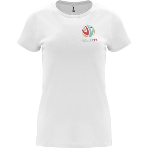 Capri short sleeve women's t-shirt, White (T-shirt, 90-100% cotton)