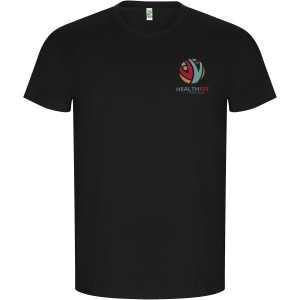 Golden short sleeve men's t-shirt, Solid black (T-shirt, 90-100% cotton)