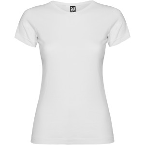 Jamaica short sleeve women's t-shirt, White (T-shirt, 90-100% cotton)