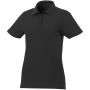 Liberty private label short sleeve women's polo, solid black