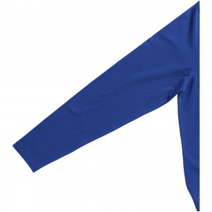 Ponoka long sleeve men's organic t-shirt, Blue (Long-sleeved shirt)