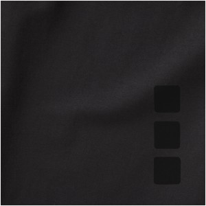 Ponoka long sleeve men's organic t-shirt, solid black (Long-sleeved shirt)