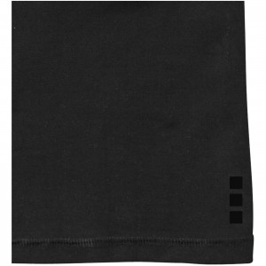 Ponoka long sleeve men's organic t-shirt, solid black (Long-sleeved shirt)