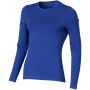 Ponoka long sleeve women's organic t-shirt, Blue