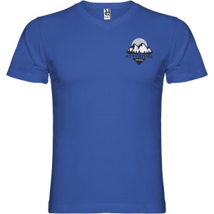 Samoyedo short sleeve men's v-neck t-shirt, Royal (T-shirt, 90-100% cotton)