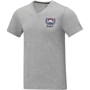 Somoto short sleeve men?s V-neck t-shirt, Heather grey (T-shirt, 90-100% cotton)